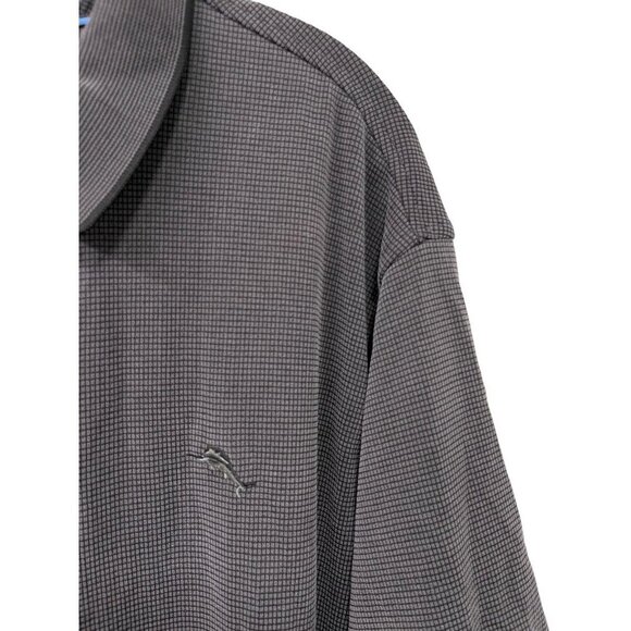 Tommy Bahama Modal Poly Blend All Square Polo Shirt Gray Men’s Size XXL - Picture 2 of 6